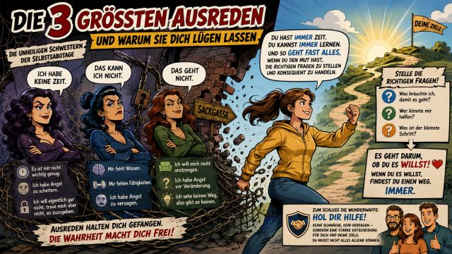 Ausreden und wie du sie überwindest.